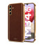 Vaku ® Samsung Galaxy M34 5G Luxemberg Leather Pattern Gold Electroplated Soft TPU Back Cover