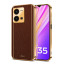 Vaku ® Vivo Y35 4G Luxemberg Leather Pattern Gold Electroplated Soft TPU Back Cover