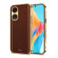 Vaku ® Oppo A98 Luxemberg Leather Pattern Gold Electroplated Soft TPU Back Cover
