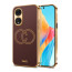 Vaku ® Oppo F23 5G Skylar Leather Pattern Gold Electroplated Soft TPU Back Cover