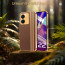 Vaku ® Vivo Y22 Felix Line Leather Stitched Gold Electroplated Soft TPU Back Cover Case