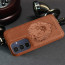 Vaku ® Samsung Galaxy A15 5G Lion Embossed Luxury Designer Leather Protective Back Cover Case