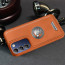 Vaku ® Vivo T3 5G Regal Shield Metal Lion Engraved Leather Protective Back Cover