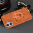 Vaku ® Apple iPhone 16 Lion Embossed Luxury Designer Leather Protective Back Cover