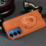 Vaku ® Samsung Galaxy S25 Plus Lion Embossed Luxury Designer Leather Protective Back Cover