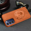 Vaku ® Vivo T3 5G Lion Embossed Luxury Designer Leather Protective Back Cover