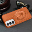 Vaku ® Oppo Reno12 5G Lion Embossed Luxury Designer Leather Protective Back Cover