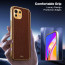 Vaku ® Xiaomi Mi 11 Lite Luxemberg Series Leather Stitched Gold Electroplated Soft TPU Back Cover