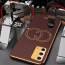 Vaku ® Oppo F19s Skylar Leather Pattern Gold Electroplated Soft TPU Back Cover