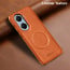 Vaku ® Vivo V29e 5G Maxtron Leather Stitched Magnetic Magsafe Non-Slip Grip Shockproof Back Cover
