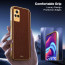 Vaku ® Vivo Y73 Luxemberg Series Leather Stitched Gold Electroplated Soft TPU Back Cover