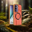 Vaku ® Vivo Y300 5G Diamond Plume Pattern Magnetic Magsafe Matte Soft-Touch Texture Back Cover