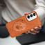 Vaku ® Oppo Reno12 5G Lion Embossed Luxury Designer Leather Protective Back Cover