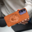 Vaku ® Vivo Y300 5G Lion Embossed Luxury Designer Leather Protective Back Cover