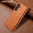 Vaku ® Samsung Galaxy A55 5G Luxe Premium Leather Stitched Non-Slip Grip Protective Back Cover