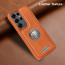 Vaku ® Samsung Galaxy S25 Ultra Regal Shield Metal Lion Engraved Leather Protective Back Cover