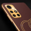 Vaku ® Redmi Note 11T 5G Skylar Leather Pattern Gold Electroplated Soft TPU Back Cover