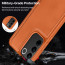 Vaku ® Vivo V27 5G Luxe Premium Leather Stitched Non-Slip Grip Protective Back Cover