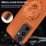 Vaku ® Samsung Galaxy S24 FE Lion Embossed Luxury Designer Leather Protective Back Cover