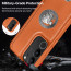 Vaku ® Vivo V29 5G Regal Shield Metal Lion Engraved Leather Protective Back Cover