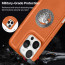 Vaku ® Apple iPhone 16 Pro Max Regal Shield Metal Lion Engraved Leather Protective Back Cover
