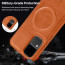 Vaku ® Vivo V30 5G Maxtron Leather Stitched Magnetic Magsafe Non-Slip Grip Shockproof Back Cover