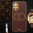 Vaku ® OnePlus 8T Skylar Leather Pattern Gold Electroplated Soft TPU Back Cover