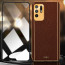 Vaku ® 2In1 Combo Oppo F19 Pro Plus Luxemberg Leather Stitched Gold Electroplated Case with with ESD Anti-Static Shatterproof Tempered Glass