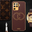 Vaku ® Oppo F19 Pro Skylar Leather Pattern Gold Electroplated Soft TPU Back Cover