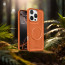 Vaku ® Apple iPhone 16 Pro Maxtron Leather Stitched Magnetic Magsafe Non-Slip Grip Shockproof Back Cover
