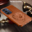 Vaku ® Samsung Galaxy A15 5G Lion Embossed Luxury Designer Leather Protective Back Cover Case