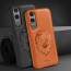 Vaku ® OnePlus Nord CE4 Lite 5G Lion Embossed Luxury Designer Leather Protective Back Cover