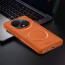 Vaku ® Oppo F27 Pro Plus 5G Maxtron Leather Stitched Magnetic Magsafe Non-Slip Grip Shockproof Back Cover
