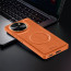 Vaku ® Vivo T3x 5G Maxtron Leather Stitched Magnetic Magsafe Non-Slip Grip Shockproof Back Cover