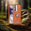 Vaku ® Oppo Reno12 5G Regal Shield Metal Lion Engraved Leather Protective Back Cover