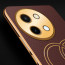 Vaku ® Vivo Y58 5G Skylar Leather Pattern Gold Electroplated Soft TPU Back Cover
