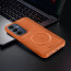 Vaku ® Samsung Galaxy A16 5G Maxtron Leather Stitched Magnetic Magsafe Non-Slip Grip Shockproof Back Cover