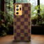 Vaku ® Samsung Galaxy Note 20 Ultra Cheron Series Leather Stitched Gold Electroplated Soft TPU Back Cover