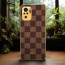 Vaku ® Redmi Note 10S Cheron Series Leather Stitched Gold Electroplated Soft TPU Back Cover