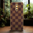 Vaku ® OnePlus 8 Cheron Series Leather Stitched Gold Electroplated Soft TPU Back Cover