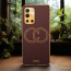 Vaku ® OnePlus 9R Skylar Leather Pattern Gold Electroplated Soft TPU Back Cover