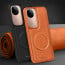 Vaku ® Vivo V40e 5G Maxtron Leather Stitched Magnetic Magsafe Non-Slip Grip Shockproof Back Cover