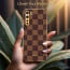 Vaku ® Oppo F15 Cheron Series Leather Stitched Gold Electroplated Soft TPU Back Cover
