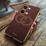 Vaku ® OnePlus Skylar Series Leather Stitched Gold Electroplated Soft TPU Back Cover