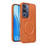 Vaku ® Vivo Y29 5G Maxtron Leather Stitched Magnetic Magsafe Non-Slip Grip Shockproof Back Cover