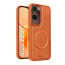 Vaku ® Vivo Y28s 5G Maxtron Leather Stitched Magnetic Magsafe Non-Slip Grip Shockproof Back Cover