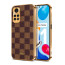 Vaku ® Redmi Note 11 Cheron Series Leather Stitched Gold Electroplated Soft TPU Back Cover