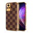 Vaku ® Vivo V21 5G Cheron Leather Electroplated Soft TPU Back Cover