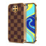 Vaku ® Xiaomi Redmi Note 9 Pro Max Cheron Series Leather Stitched Gold Electroplated Soft TPU Back Cover