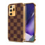 Vaku ® Samsung Galaxy Note 20 Ultra Cheron Series Leather Stitched Gold Electroplated Soft TPU Back Cover